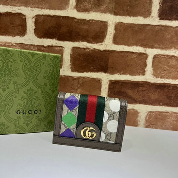 グッチ GUCCI 057-GG523155JH　2021年最新作 GGフローラ カードケース コイン 紙幣入れ付き コインケース