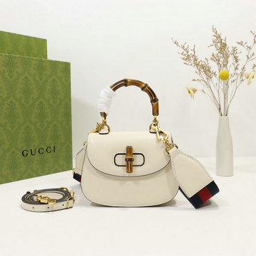 グッチ GUCCI 057-GG686864PBS　2021年最新作 バンブー ミニ トップハンドルバッグ トートバッグ ハンドバッグ 2way 斜め掛け ショルダーバッグ クロスボディバッグ