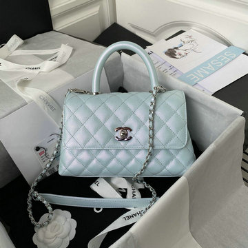 シャネル CHANEL 025-CH92990ZYQL　2021年最新入荷 トップハンドル ミニ フラップ バッグ トートバッグ ハンドバッグ 2way ショルダーバッグ クロスボディ キャビアスキン