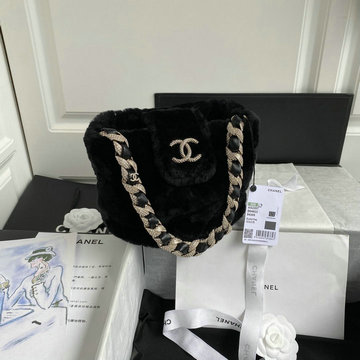 シャネル CHANEL 025-CH2257RBK　2021年最新入荷 バゲットバッグ 肩掛け ショルダーバッグ チェーン付き レディースかばん ウール ラムスキン