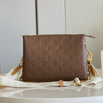 ルイヴィトン LOUISVUITTON 025-M59277　2021年最新入荷 クッサンPM ショルダーバッグ クロスボディバッグ レディースかばん モノグラム パターン ラムレザー