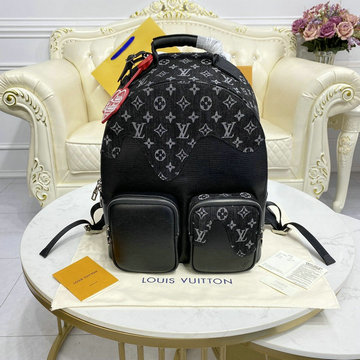ルイヴィトン LOUISVUITTON 057-M45973　2021年最新入荷 マルチポケット バックパック メンズ リュックサック リュック ディパックバッグ モノグラムデニム