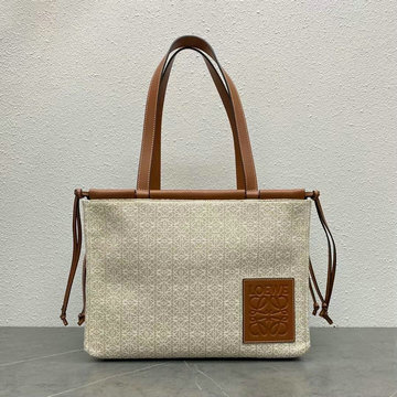 ロエベ LOEWE ZZ-LE6129BZS　2021年最新入荷 クッショントートバッグ ハンドバッグ 肩掛け ショルダーバッグ キャンバス カーフレザー