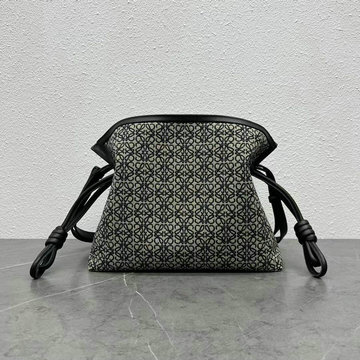 ロエベ LOEWE ZZ-LE41113BK　2021年最新入荷 flamenco ドローストリングバッグ 手持ちかばん クラッチバッグ ポーチ ハンドバッグ 肩掛け ショルダーバッグ ジャカード