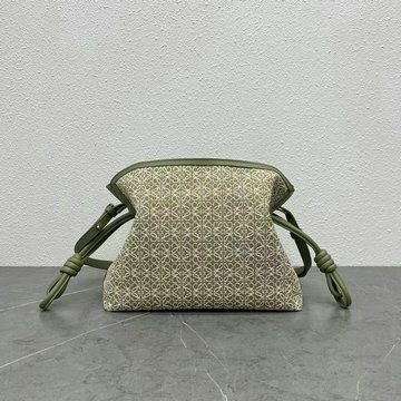 ロエベ LOEWE ZZ-LE41113GL　2021年最新入荷 flamenco ドローストリングバッグ 手持ちかばん クラッチバッグ ポーチ ハンドバッグ 肩掛け ショルダーバッグ ジャカード