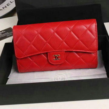 シャネル CHANEL GH-CH80758SRD　2021年最新入荷 三つ折り長財布 ロングウォレット カードケース 小銭入れ ラムスキン