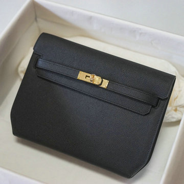 エルメス HERMES 063-HKLD25SJBK 2021年最新入荷 ケリー デペチェス ポーチ ストラップ付き 手持ちかばん クラッチバッグ ショルダーバッグ エプソン
