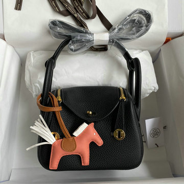 商品名称：エルメス HERMES 063-HLD19TCJBK 2021年最新入荷 ミニ リンディ 斜め掛け ショルダーバッグ クロスボディバッグ スクエアバッグ TCレザー