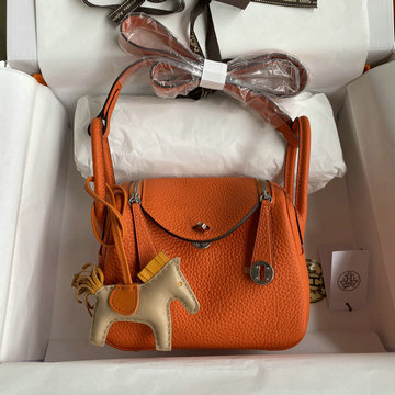 エルメス HERMES 063-HLD19TCYCS 2021年最新入荷 ミニ リンディ 斜め掛け ショルダーバッグ クロスボディバッグ スクエアバッグ TCレザー