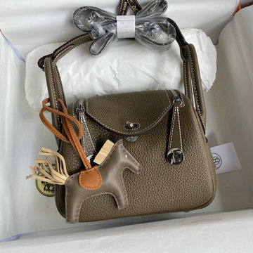 商品名称：エルメス HERMES 063-HLD19TCYDH  2021年最新入荷 ミニ リンディ 斜め掛け ショルダーバッグ クロスボディバッグ スクエアバッグ TCレザー