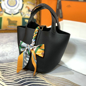 エルメス HERMES 063-HPT18RTBK 2021年最新入荷 ピコタン バケットバッグ トートバッグ ハンドバッグ ショッピングバッグ レディースかばん TCレザー