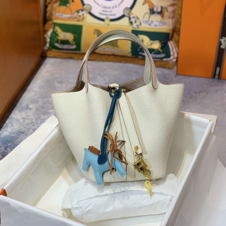 商品名称：エルメス HERMES 063-HPT18RTBS 2021年最新入荷 ピコタン バケットバッグ トートバッグ ハンドバッグ ショッピングバッグ レディースかばん TCレザー