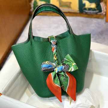 商品名称：エルメス HERMES 063-HPT18RTGL2021年最新入荷 ピコタン バケットバッグ トートバッグ ハンドバッグ ショッピングバッグ レディースかばん TCレザー