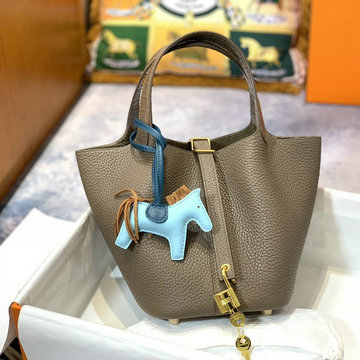 エルメス HERMES 063-HPT18RTHS 2021年最新入荷 ピコタン バケットバッグ トートバッグ ハンドバッグ ショッピングバッグ レディースかばん TCレザー