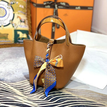 エルメス HERMES 063-HPT18RTTH 2021年最新入荷 ピコタン バケットバッグ トートバッグ ハンドバッグ ショッピングバッグ レディースかばん TCレザー