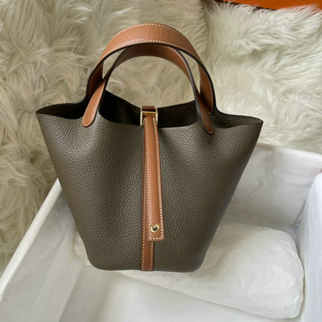 エルメス HERMES 063-H02718TCPYDH　2021年最新入荷 ピコタン バケットバッグ トートバッグ ハンドバッグ ショッピングバッグ レディースかばん TCレザー