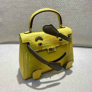 エルメス HERMES 063-HKDO22EMPYK　2021最新入荷 ケリードール トップハンドルバッグ トートバッグ ハンドバッグ 手持ちかばん クロコ革