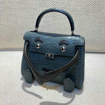 エルメス HERMES 063-HKDO22EMQSG　2021最新入荷 ケリードール トップハンドルバッグ トートバッグ ハンドバッグ 手持ちかばん クロコ革