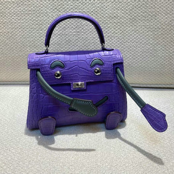 エルメス HERMES 063-HKDO22EMQZS　2021最新入荷 ケリードール トップハンドルバッグ トートバッグ ハンドバッグ 手持ちかばん クロコ革