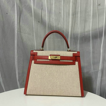 エルメス HERMES 063-HKL28BSJRD　2021年最新入荷 ケリー トップハンドルバッグ トートバッグ ハンドバッグ レディースかばん キャンパス SWIFT
