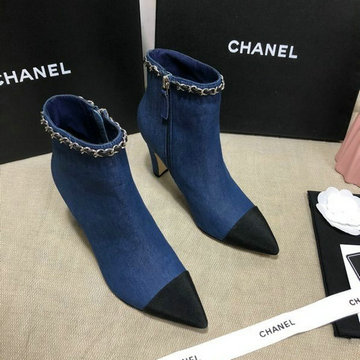 商品名称：シャネル CHANEL 26-CHJ21041GB　2021年秋冬最新入荷 アングルブーツ ハイヒールシューズ ファスナー開閉式 レディースシューズ カーフレザー