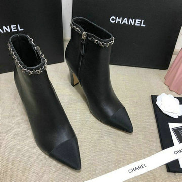 シャネル CHANEL 26-CHJ21041GP　2021年秋冬最新入荷 アングルブーツ ハイヒールシューズ ファスナー開閉式 レディースシューズ カーフレザー