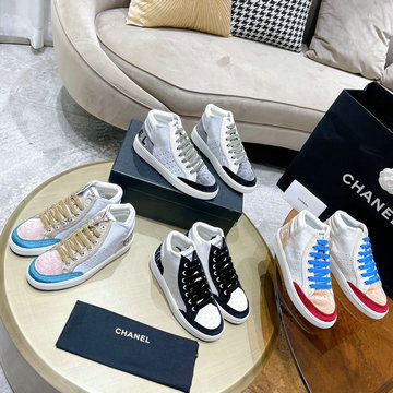 シャネル CHANEL 26-CHJ21053　2021年秋冬最新入荷 スニーカー レースアップシューズ カジュアルシューズ レディースシューズ スポーツシューズ