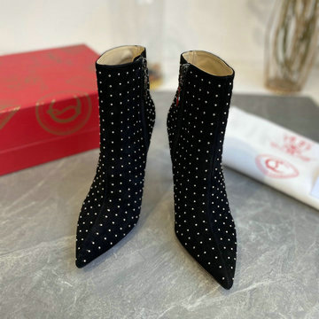 クリスチャンルブタン CHRISTIAN LOUBOUTIN 26-CLJ21048　2021年最新入荷 ショートブーツ ハイヒールシューズ とんがりトウ ピンヒール レディースシューズ 靴