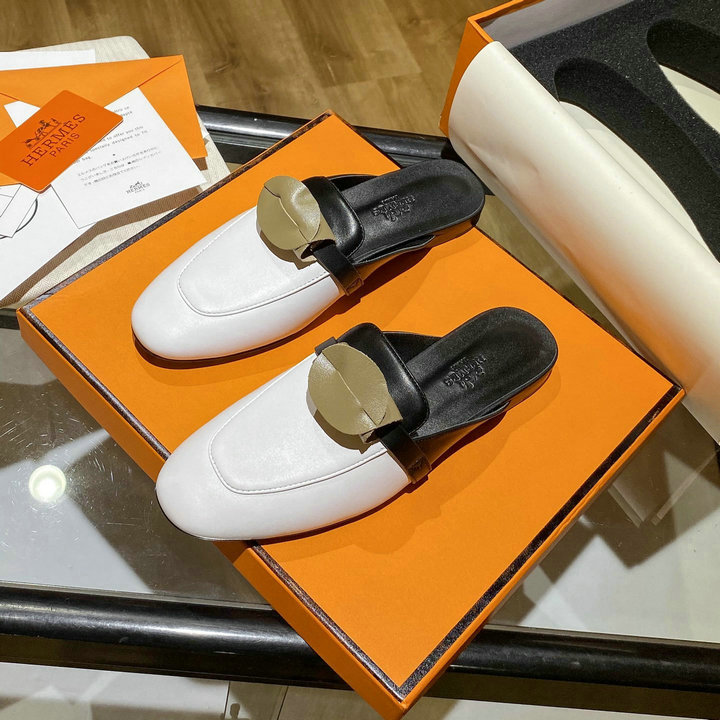 エルメス HERMES 26-HEJ21008P　2021年最新入荷 ケリー ミュール パンプスサンダル 室外 レディース スリッパ カーフレザー