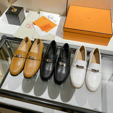 エルメス HERMES 26-HEJ21014P　2021年秋冬最新入荷 ローファーシューズ パンプス フラットシューズ カーフレザーシューズ レディースシューズ