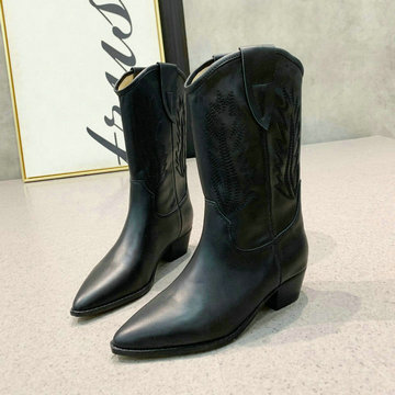 商品名称：イザベルマラン Isabel Marant 26-IMJ21002P　2021年秋冬最新入荷 ショートブーツ ローヒールシューズ スクエアヒール レディースシューズ カーフレザー