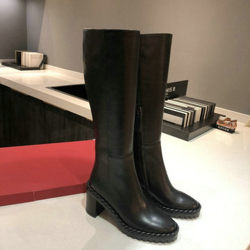 ヴァレンティノ Valentino 26-VTJ21014　2021年秋冬最新入荷 ロングブーツ ハイヒールシューズ スクエアヒール レディースシューズ カーフレザー