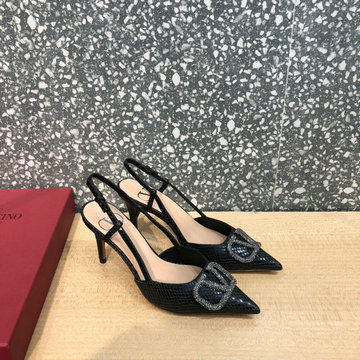 ヴァレンティノ Valentino 26-VTJ21024BK　2021年秋冬最新入荷 スリングバック ハイヒールサンダル レディースシューズ トンガリとう ピンヒール ラムスキン