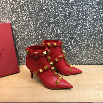 ヴァレンティノ Valentino 26-VTJ21025JP　2021年秋冬最新入荷 ショートブーツ ハイヒールシューズ レディースシューズ トンガリとう ピンヒール カーフレザー