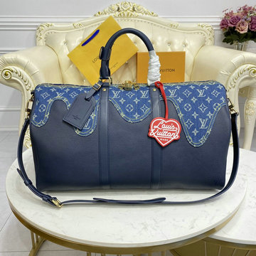 ルイヴィトン LOUISVUITTON 057-M45975　2021年最新入荷 キーポル バンドリエール 50 トラベルバッグ ダッフルバッグ 旅行かばん ボストンバッグ トートバッグ
