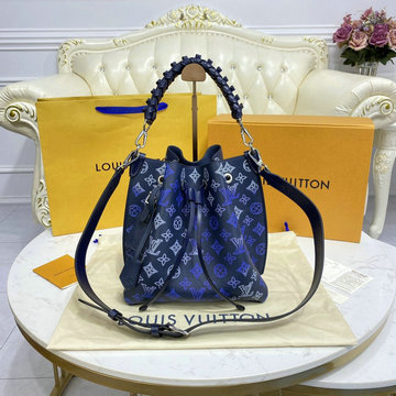 ルイヴィトン LOUISVUITTON 057-M59554　2021年最新入荷 ムリア トップハンドルバッグ ショルダーバッグ ドローストリングバッグ バゲットバッグ マヒナ レザー