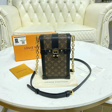 商品名称：ルイヴィトン LOUISVUITTON 057-M63913　2021年最新入荷 ポシェット トランク ヴェルティカル 斜め掛け ショルダーバッグ モノグラム リバース