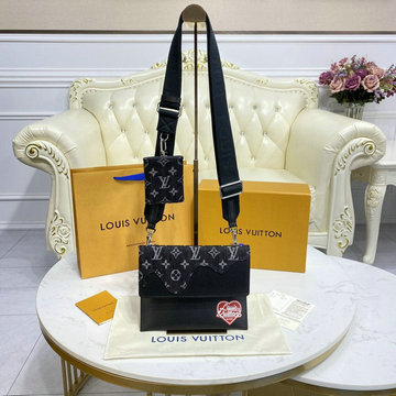 ルイヴィトン LOUISVUITTON 057-M81013　2021年最新入荷 トリオ ポーチ 斜め掛け ショルダーバッグ カードホルダー クロスボディバッグ モノグラムデニム