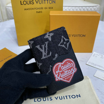 ルイヴィトン LOUISVUITTON 057-M81015　2021年最新入荷 オーガナイザー ドゥ ポッシュ パスポートケース カードケース モノグラム デニム トリヨンレザー