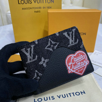 ルイヴィトン LOUISVUITTON 057-M81020　2021年最新入荷 ポルトフォイユ スレンダー 二つ折り短財布 ショートウォレット 札入れ カードポケット モノグラムデニム