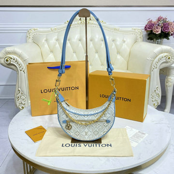 ルイヴィトン LOUISVUITTON 057-M81094　2021年最新入荷 ループ ホーボーバッグ 肩掛け ショルダーバッグ クロスボディバッグ レディースかばん テキスタイル