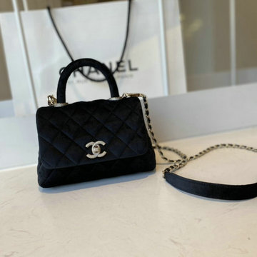 シャネル CHANEL JS-CH2215RBK　2020年最新入荷 トップハンドル ミニ フラップバッグ トートバッグ 2way 斜め掛けショルダーバッグ レディースかばん ベルベット