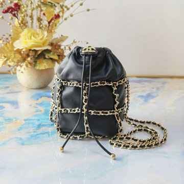 シャネル CHANEL JS-CH2313BK　2020年最新入荷 スモール バゲットバッグ 斜め掛けショルダーバッグ クロスボディ レディースかばん ラムスキン