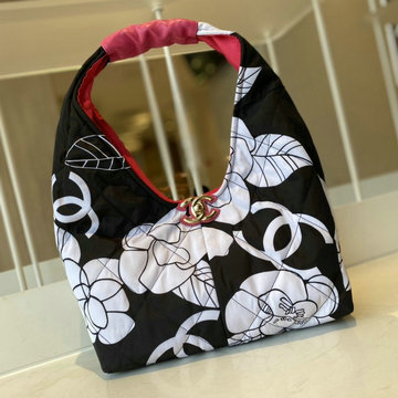 商品名称：シャネル CHANEL JS-CH2320HBK　2020年最新入荷 ラージ ホーボーバッグ トートバッグ 肩掛け ショルダーバッグ レディースかばん コットン キャンバス カーフスキン