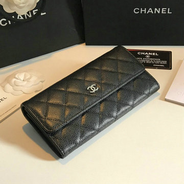 商品名称：シャネル CHANEL JS-CH50096QYK　2020年最新入荷 二つ折り長財布 ロングウォレット カードケース 小銭入れ キャビアスキン