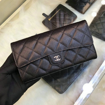 商品名称：シャネル CHANEL JS-CH80758QYK　2020年最新入荷 二つ折り長財布 ロングウォレット カードケース 小銭入れ キャビアスキン