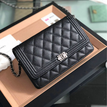 シャネル CHANEL JS-CH80287QYK　2020年最新入荷 WOC BOY フラップバッグ 斜め掛け ショルダーバッグ クロスボディ レディースかばん キャビアスキン カーフレザー