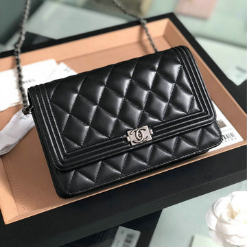 シャネル CHANEL JS-CH80287YYK　2020年最新入荷 WOC BOY フラップバッグ 斜め掛け ショルダーバッグ クロスボディ レディースかばん ラムスキン