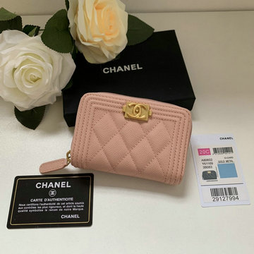 シャネル CHANEL JS-CH80602QF　2020年最新入荷 BOY ジップ コインパース コインケース ジッピーウォレット ファスナー短財布 小銭入れ