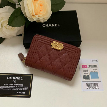 シャネル CHANEL JS-CH80602QJ　2020年最新入荷 BOY ジップ コインパース コインケース ジッピーウォレット ファスナー短財布 小銭入れ